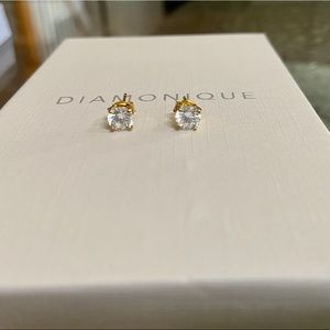 Diamonique Jewelry - New diamonique 14k gold plated earrings Diamonique Jewelry - New diamonique 14k gold plated earrings
